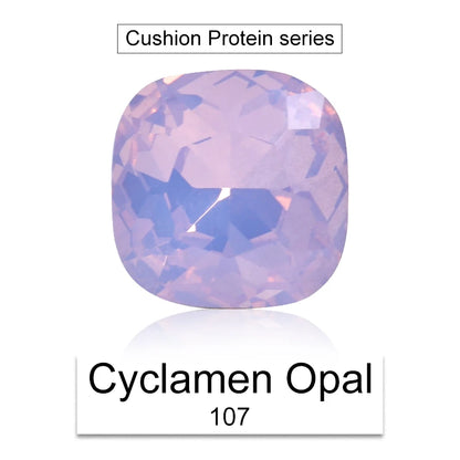 10mm Opal Series Cushion Rhinestones Glitter Glass Nail Charms Blue Red Beads jewelry Making Decoration Diamond Stones