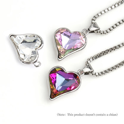 Heart Shape Jewelry DIY Rhinestones Claw Set Jewelry Making Decoration Copper Base Necklace Bracelets Crystal Stones