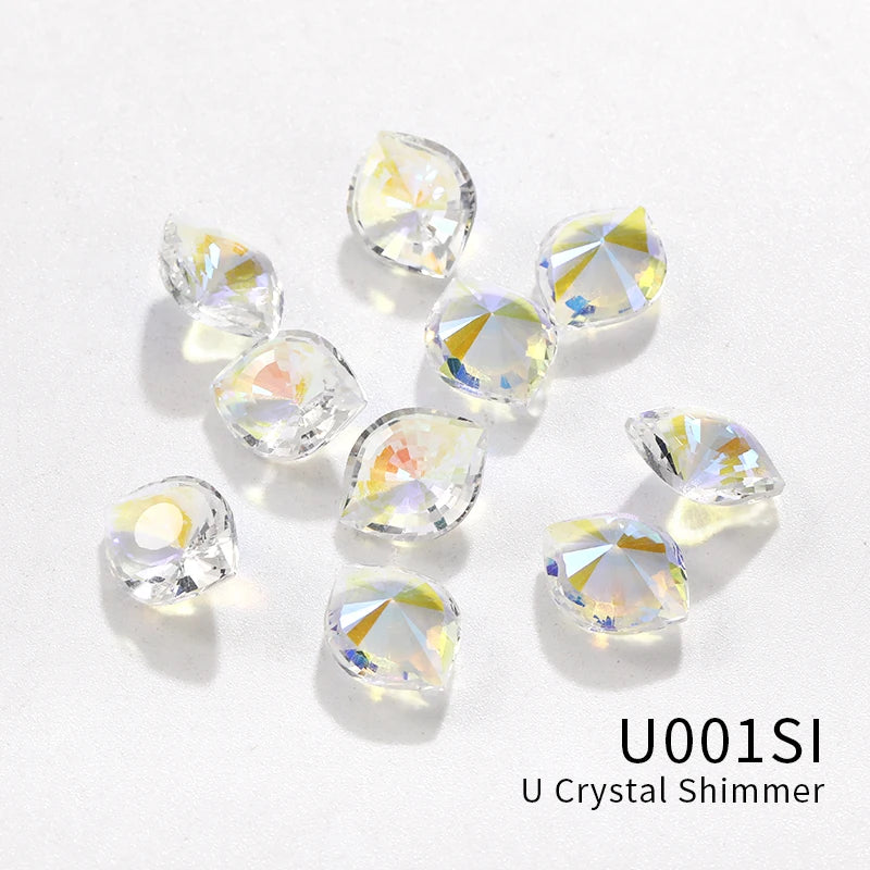 10x12mm Eye Shape Glass Stones Crystal Strass Rhinestones for Shoes Decoration Pointback Crystal Jewelry Making Accessories