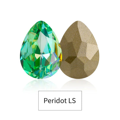 Twinkling Violet Tear Drop K9 Glass Rhinestones Glass Crystal Pointback Rhinestones Glue on Garment Crafts Jewelry Accessories