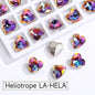 10mm Heart Rhinestones Glitter Glass Charms Nail Crafts Gem Beads Jewelry Making Glass Beads Stones DIY Accessories