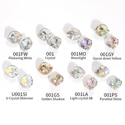 10x12mm Eye Shape Glass Stones Crystal Strass Rhinestones for Shoes Decoration Pointback Crystal Jewelry Making Accessories