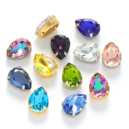 Drop Copper K9 Empty Claw Settings for Fancy Stones Golden Round Rhinestones Claw Silver Gold Firmly Set Rhinestones Base Claw