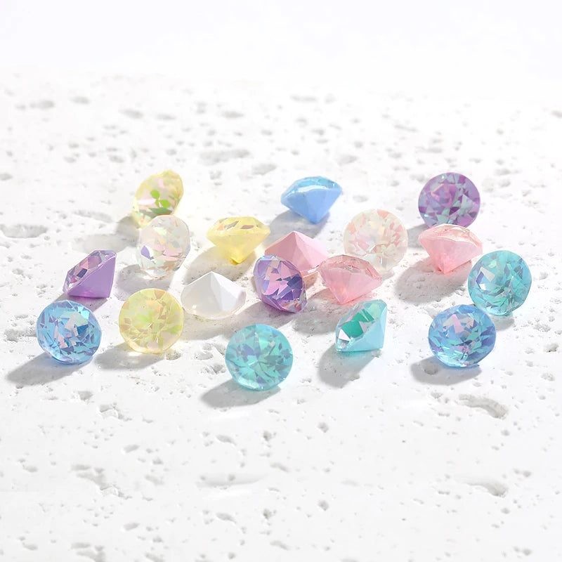 8mm Pointback Glass Rhinestone Glitter Nail Charms Jewelry Making Accessories Glue On Crystal Stones DIY Supplies