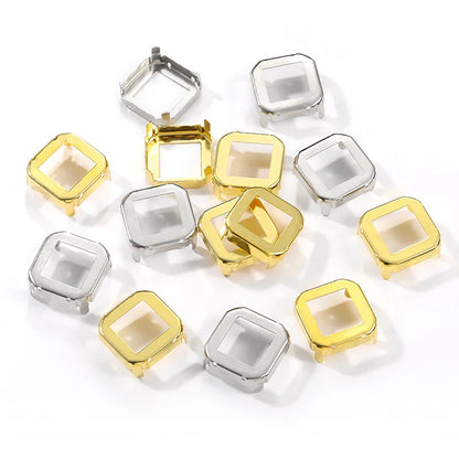 tony bead 23mm Square Claw for Rhinestones Golden Silver Color Thicken Copper Sewing Accessories Handmade DIY Supplies