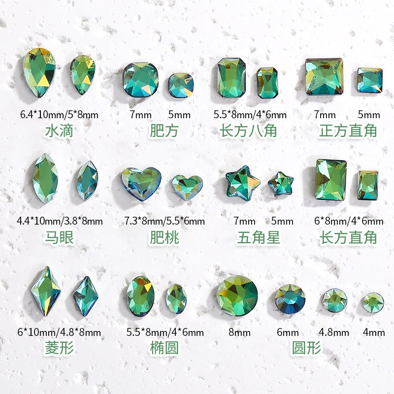 Flat Bottom Nail Art Crystal Autumn High-end K-grade Glass Diy Nail Stickers Decorative Rhinestones