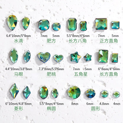 Flat Bottom Nail Art Crystal Autumn High-end K-grade Glass Diy Nail Stickers Decorative Rhinestones