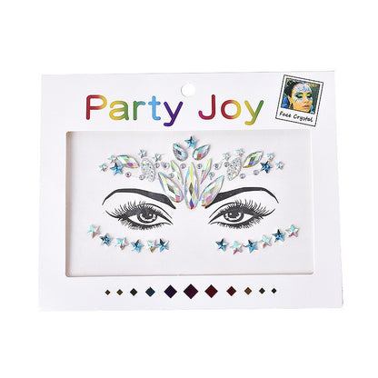 Electronic Music Festival Face Pasters Children's Stage Performance Face Stickers Stickers Crystal Eyes Rhinestone Stickers