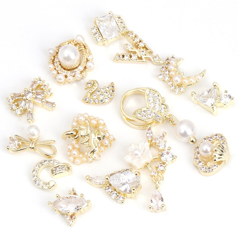 New Alloy Zircon Nail Accessories DIY Nail Paste Luxury Accessories