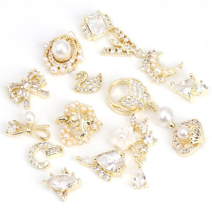 New Alloy Zircon Nail Accessories DIY Nail Paste Luxury Accessories