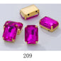 Rectangle Shape 10X14 13X18mm Glass Rhinestones With Claw Sew On Stone Strass Diamond For Clothes Rhinestones for Crystal Crafts