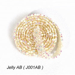 TonyBead Rhinestone Sticker, Rhinestone Banding Jelly Resin Rhinestones Strips for Clothing DIY Decoration