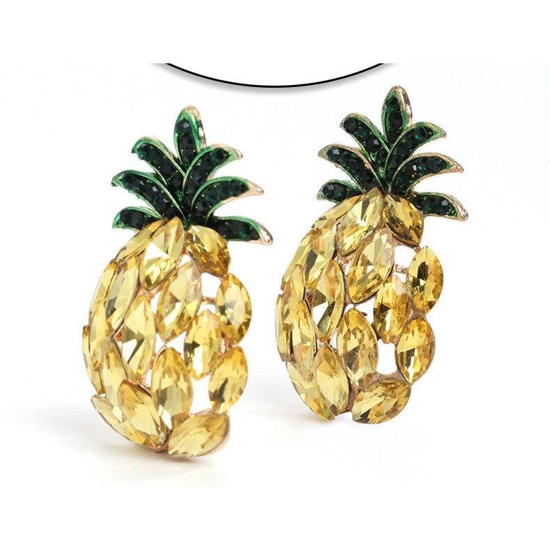 1pcs Vintage luxury yellow pineapple brooch creative design versatile silk scarf brooch