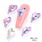 Crystal K9 Sweet Heart Point Back 15mm Ab Heart K9 Crystal Rhinestones For Nail Decorations
