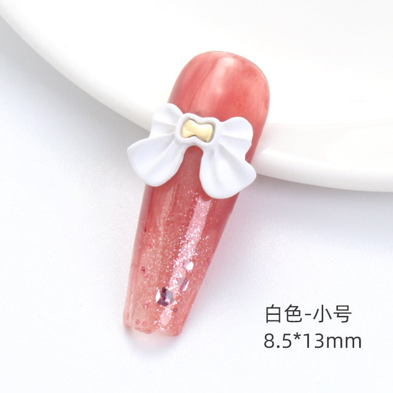 2PCS Bow Nail Decoration Crystal Metal Alloy Nail Art Rhinestones In The Shape of Bows for Nail Art Decoration