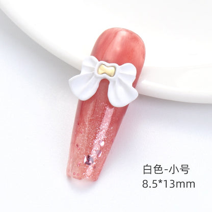 2PCS Bow Nail Decoration Crystal Metal Alloy Nail Art Rhinestones In The Shape of Bows for Nail Art Decoration