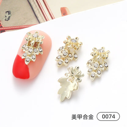 Nail Small Bee Alloy Bow Rhinestone Ornaments Metal Japanese Jewelry