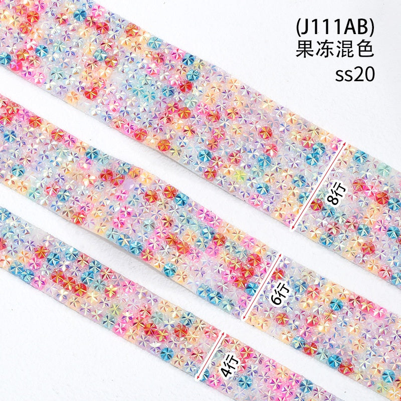 Multi-specification Diy resin rhinestone head crafts glue jewelry accessories hot rhinestone strips