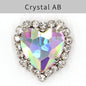 TonyBead kuku logam yang digunakan pada pakaian,heart Shape Glass Rhinestones With Claw Sew On Crystal Stone Metal Base Buckle For Clothes Strass Diamond Sewn Rhinestones
