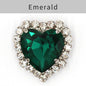 TonyBead kuku logam yang digunakan pada pakaian,heart Shape Glass Rhinestones With Claw Sew On Crystal Stone Metal Base Buckle For Clothes Strass Diamond Sewn Rhinestones