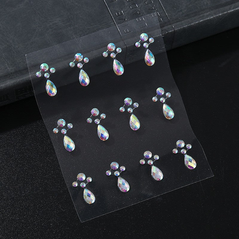 Children's Stage Performance Face Stickers Stickers Crystal Eyes Rhinestone Stickers Swarovski