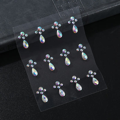 Children's Stage Performance Face Stickers Stickers Crystal Eyes Rhinestone Stickers Swarovski