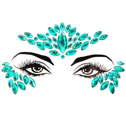EDM Electronic Music Festival Face Pasters Eyebrow Stick-on Crystals Resin Drill Carnival Diamond Sticker Masquerade Face Decoration
