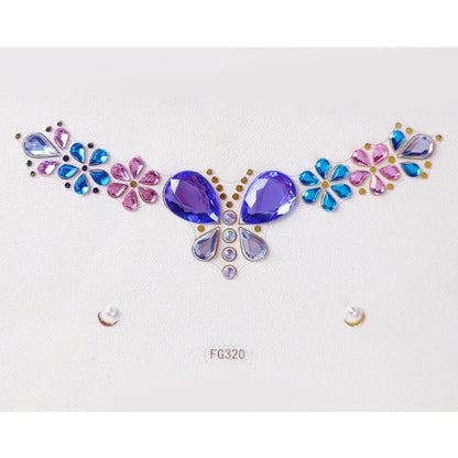 Tattoo Sticker Face Rhinestone Diamond Forehead Stickers Creative Stage Beauty Stickers Face Pasters