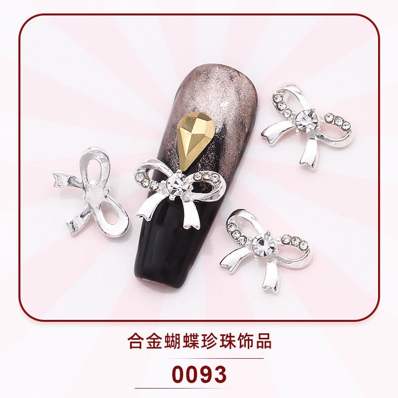 3D Nail Art Charms  Alloy Nail Jewelry Transparent Shiny Charm Metal Gemstone Fashion DIY Nail Art Decorations