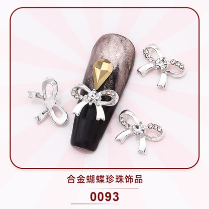 3D Nail Art Charms  Alloy Nail Jewelry Transparent Shiny Charm Metal Gemstone Fashion DIY Nail Art Decorations