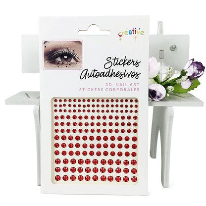 Cross-Border Hot Sell Face Rhinestone Diamond Sticker Eyebrow Eye Pad Forehead Face Decoration Acrylic Crystal Sticker Party Diamond Sticker