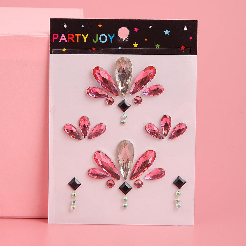 Children's Stage Performance Face Stickers Stickers Crystal Eyes Rhinestone Stickers Swarovski