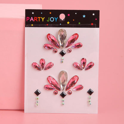 Children's Stage Performance Face Stickers Stickers Crystal Eyes Rhinestone Stickers Swarovski