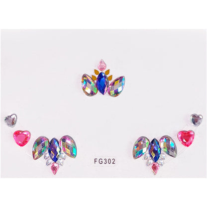 Tattoo Sticker Face Rhinestone Diamond Forehead Stickers Creative Stage Beauty Stickers Face Pasters