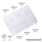 Nail Art Jewelry Boxed 12 Grid 6 Grid Mixed Nail Art Pearls Straight Hole No Hole Radius Pearl Set