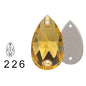11 * 18Mm water drop flat buckle handmade perforated hand sewn drill clothing accessories high-grade rhinestone water drop hand sewn stone
