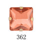 8/10mm 50PCS Square Shape Glass Rhinestones with Golden Claw Sew on Crystal Stone for Clothes Decoration Dress