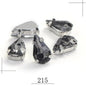 20pcs 5x8mm 6x10mm Drop Crystal Stone With silver bottom Rhinestone for Sewing on Clothes Sewn on Rhinestone for Needlework