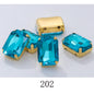 Rectangle Shape 10X14 13X18mm Glass Rhinestones With Claw Sew On Stone Strass Diamond For Clothes Rhinestones for Crystal Crafts