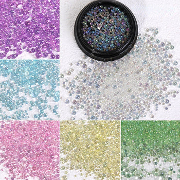 Mini Bubble Beads Nail Art Rhinestone Explosion Resin Boxed DIY Nail Art Accessories Decoration