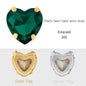 Heart Shape Glass Pointback K9 Crystal with Gold Bottom Sew on Rhinestone DIY Clothing Decoration