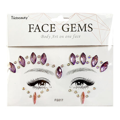 Tattoo Sticker Face Rhinestone Diamond Forehead Stickers Creative Stage Beauty Stickers Face Pasters