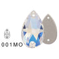 11 * 18Mm water drop flat buckle handmade perforated hand sewn drill clothing accessories high-grade rhinestone water drop hand sewn stone