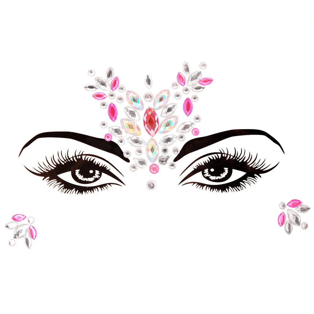 EDM Electronic Music Festival Face Pasters Eyebrow Stick-on Crystals Resin Drill Carnival Diamond Sticker Masquerade Face Decoration