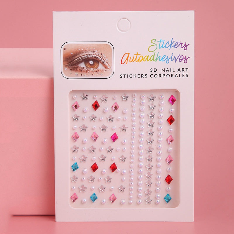 Children's Stage Performance Face Stickers Stickers Crystal Eyes Rhinestone Stickers Swarovski