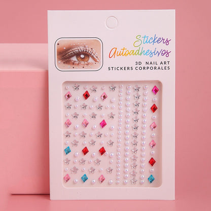 Children's Stage Performance Face Stickers Stickers Crystal Eyes Rhinestone Stickers Swarovski