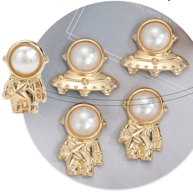 Jane Pearl Navigator's Flight gold alloy AbsDiy handmade hair accessories phone case