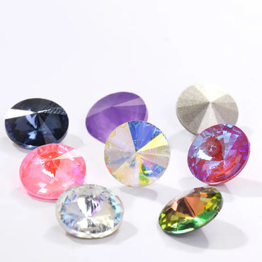 10/12mm Round Shape Crystal Rhinestones Crystal for Clothing Accessories Jewelry Making