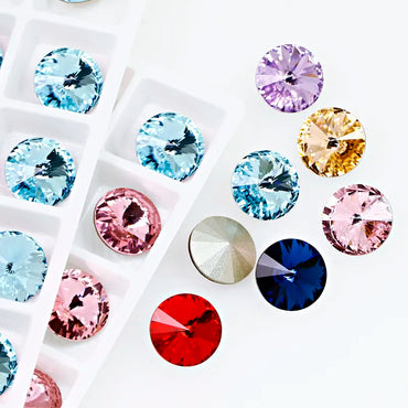 16/18mm Round Shape Crystal Strass Applique Rhinestones For Hair Clothes Sewing On Clothing