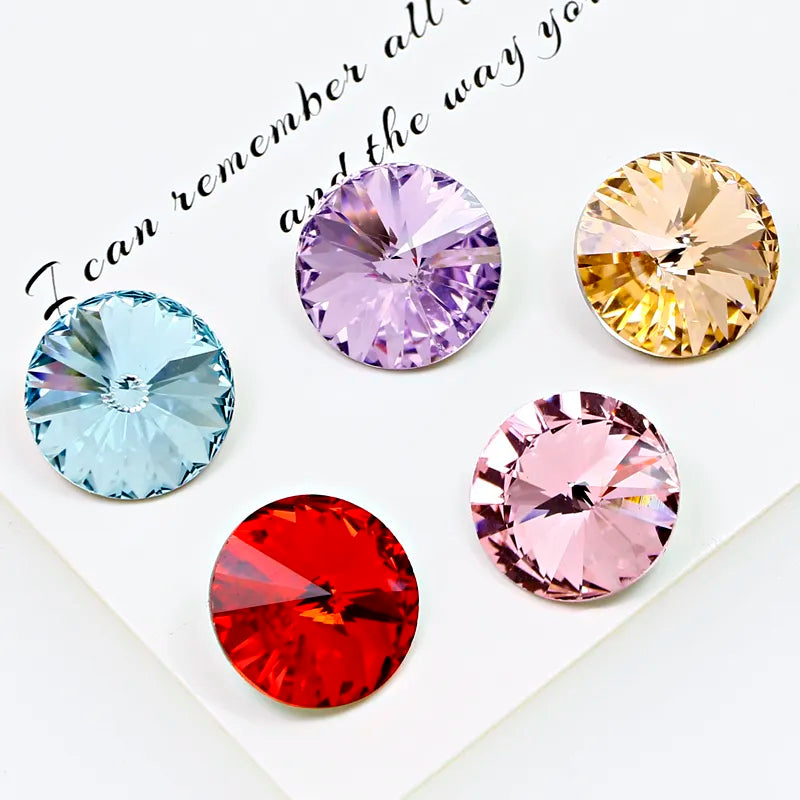 16/18mm Round Shape Crystal Strass Applique Rhinestones For Hair Clothes Sewing On Clothing
